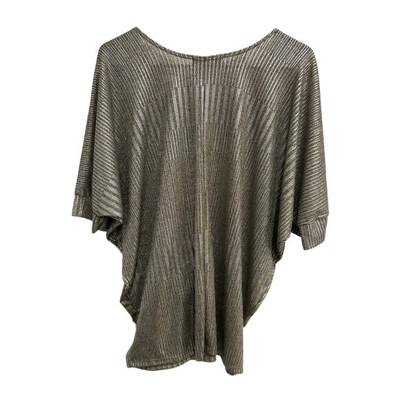 Kim & Cami Metallic Knit Dolman Sleeve Top Sz X-Large - Picture 2 of 10